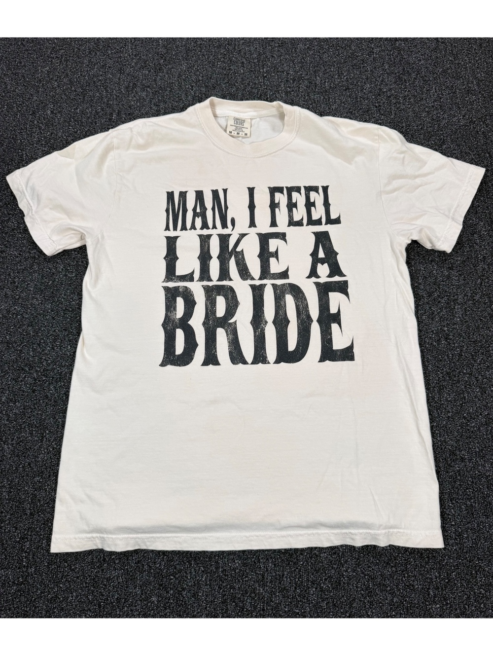 Bride shirt bachelorette party country beige medium women's shirt